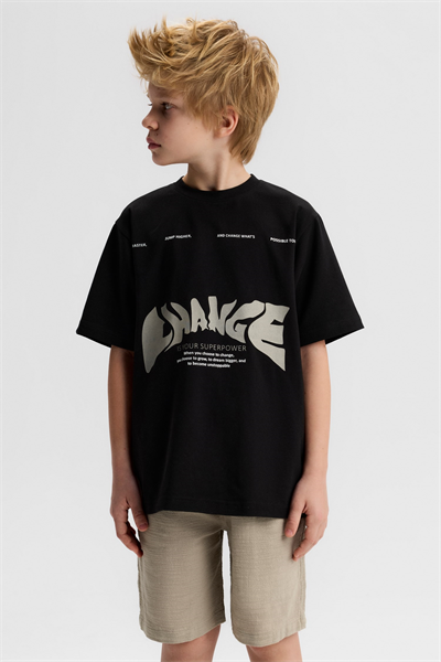 Nk Erkek Çocuk Süperpover Tshirt 8-14 Yaş Siyah