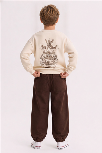 Nk Erkek Çocuk Symbol Sweat 8-14 Yaş Ekru