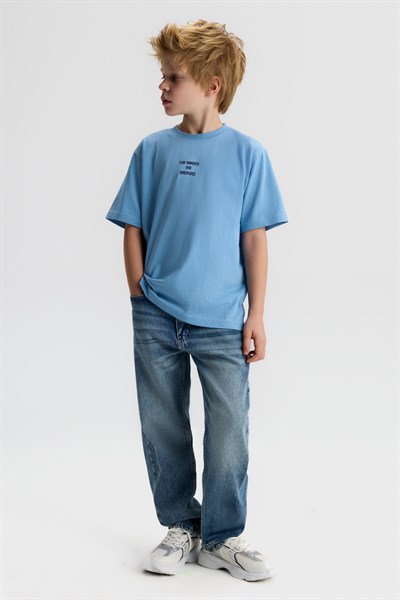 Nk Erkek Çocuk Turn Tshirt 8-14 Yaş Mavi