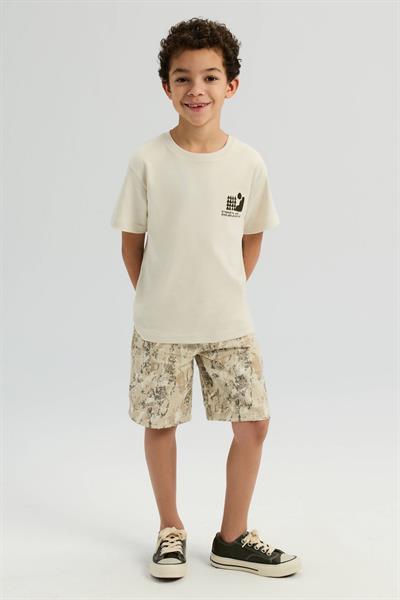 Nk Erkek Çocuk Üsküp Tshirt 4-8 Yaş Krem-Haki