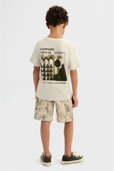 Nk Erkek Çocuk Üsküp Tshirt 4-8 Yaş Krem-Haki