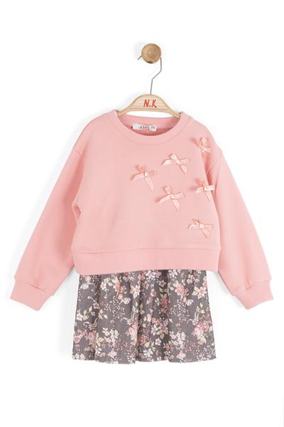 Nk Kız Bebek Garden Elbise 1-4 Yaş Pembe