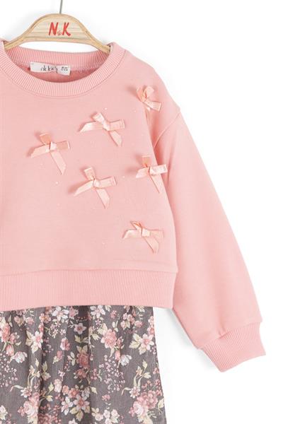 Nk Kız Bebek Garden Elbise 1-4 Yaş Pembe