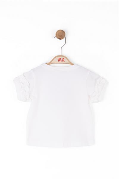 Nk Kız Bebek Kelebek Tshirt 1-4 Yaş Ekru