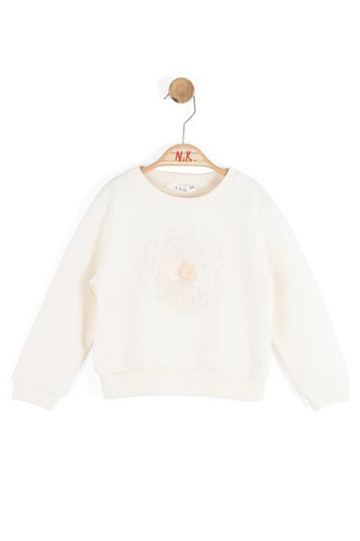 Nk Kız Bebek Kite Sweatshirt 1-4 Yaş Krem