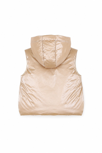Nk Kız Bebek Papatyalı Yelek 1-4 Yaş Camel