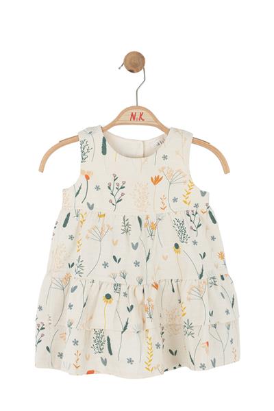 Nk Kız Bebek Sunflower Elbise 1-4 Yaş Krem