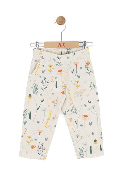 Nk Kız Bebek Sunflower Pantolon 1-4 Yaş Krem