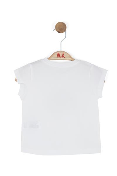 Nk Kız Bebek Tavus Kuşu Tshirt 1-4 Yaş Ekru-Lila