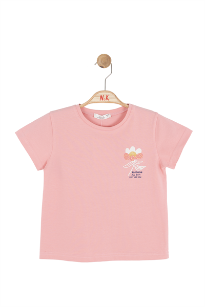 Nk Kız Çocuk Blooming Sırt Baskılı Tshirt 4-8 Yaş Pembe