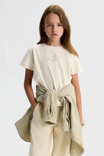 Nk Kız Çocuk Bouguet Tshirt 8-14 Yaş Krem-Yeşil
