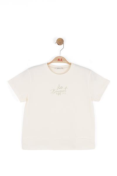 Nk Kız Çocuk Bouguet Tshirt 8-14 Yaş Krem-Yeşil