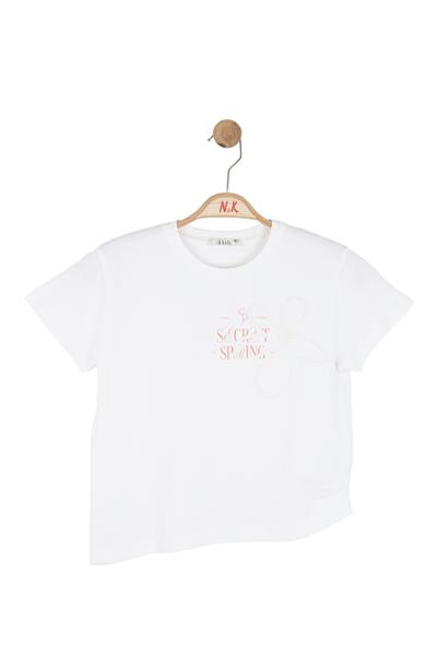 Nk Kız Çocuk Carmine Tshirt 8-14 Yaş Ekru-Gülkurusu