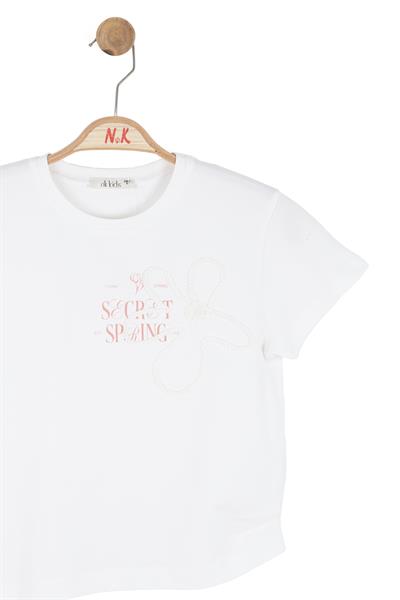 Nk Kız Çocuk Carmine Tshirt 8-14 Yaş Ekru-Gülkurusu