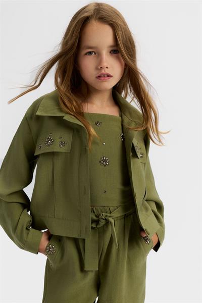 Nk Kız Çocuk Cashmere Gömlek 8-14 Yaş Haki