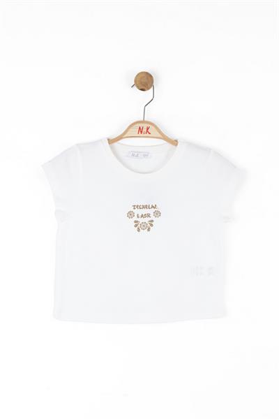 Nk Kız Çocuk Drop Tshirt 8-14 Yaş Ekru