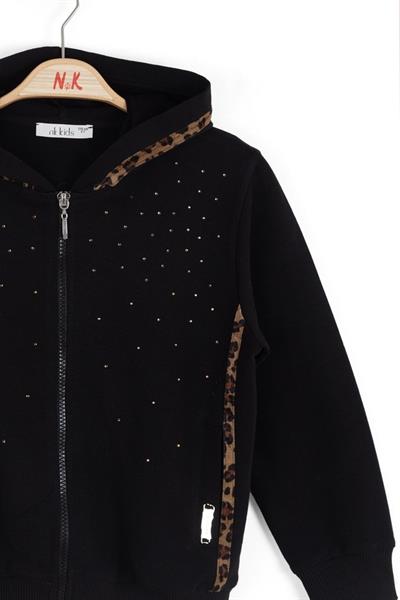 Nk Kız Çocuk Echo Fermuarlı Sweatshirt 4-8 Yaş Siyah