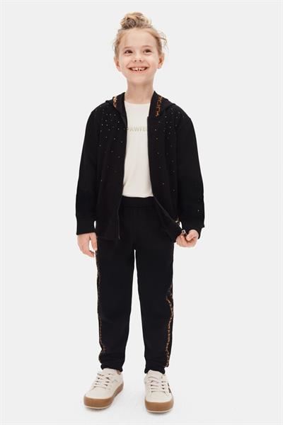 Nk Kız Çocuk Echo Fermuarlı Sweatshirt 4-8 Yaş Siyah