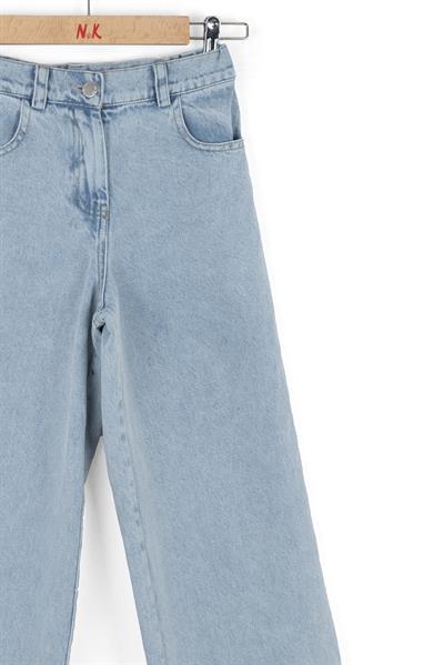 Nk Kız Çocuk Flora Denim Pantolon 4-8 Yaş Açık Mavi