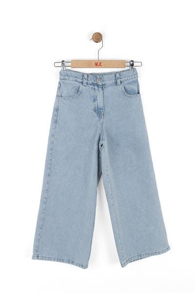 Nk Kız Çocuk Flora Denim Pantolon 4-8 Yaş Açık Mavi