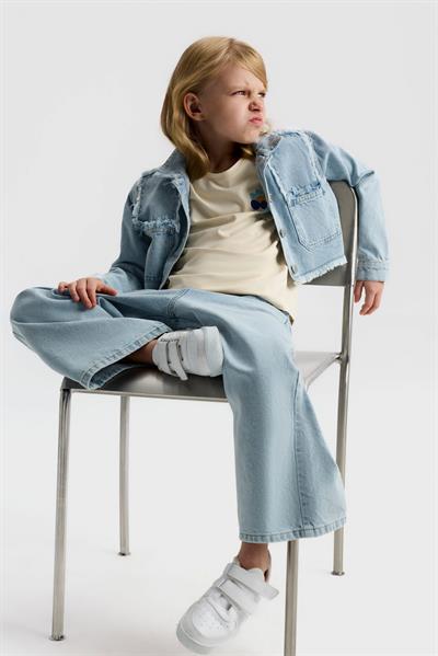 Nk Kız Çocuk Flora Denim Pantolon 4-8 Yaş Açık Mavi