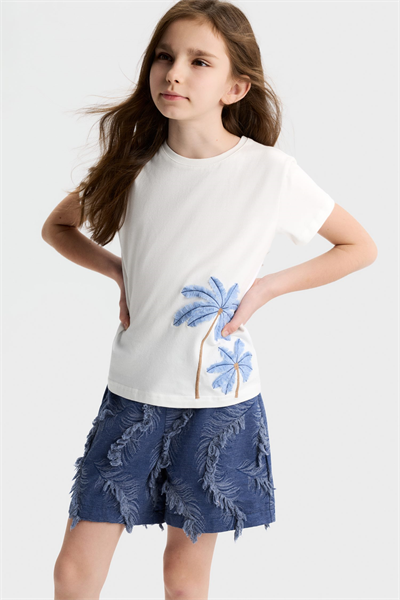 Nk Kız Çocuk Flora Tshirt 8-14 Yaş Beyaz