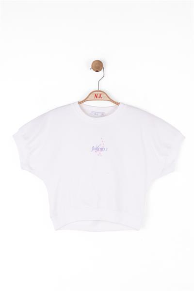 Nk Kız Çocuk Floramour Tshirt 4-8 Yaş Ekru