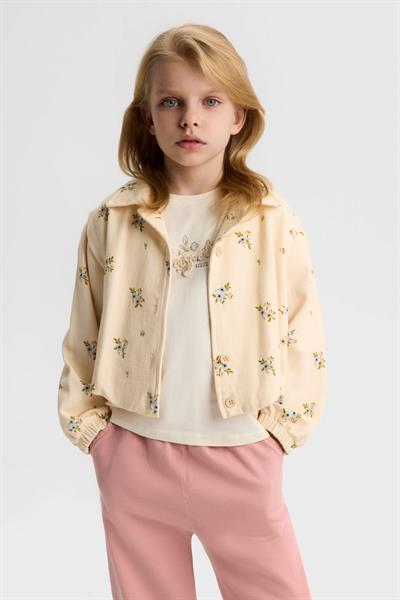 Nk Kız Çocuk Full Bloom Ceket 4-8 Yaş Krem