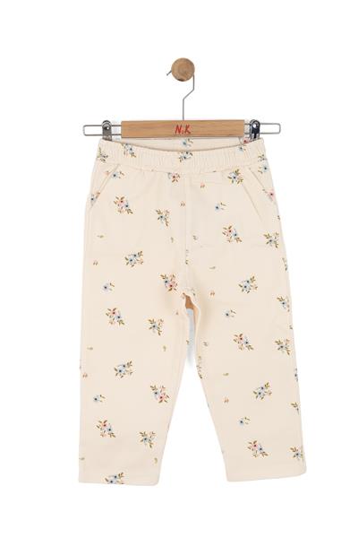 Nk Kız Çocuk Full Bloom Pantolon 4-8 Yaş Krem