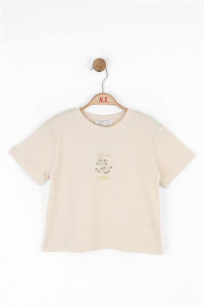 Nk Kız Çocuk Joy Tshırt 4-8Yaş Bej