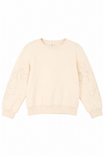 Nk Kız Çocuk Kolları Laseli Sweat 8-14 Yaş Krem