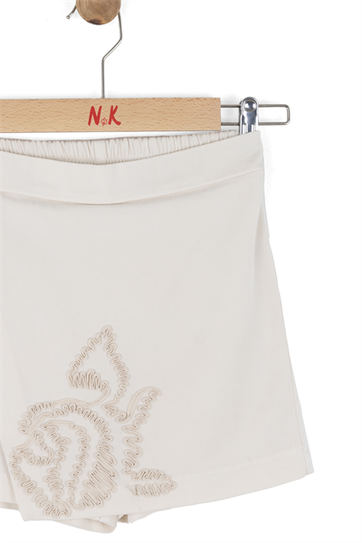 Nk Kız Çocuk Lamb Şort Etek 4-8 Yaş Krem