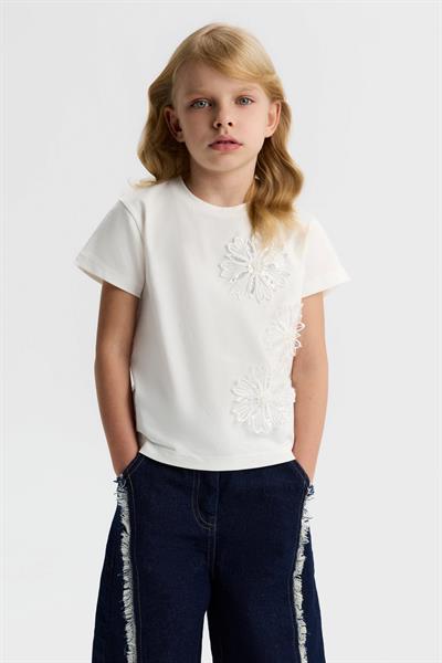 Nk Kız Çocuk Marley Tshirt 4-8 Yaş Ekru