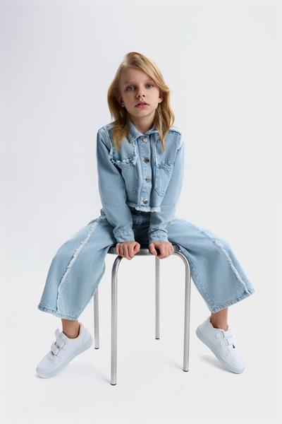 Nk Kız Çocuk Miusa Denim Pantolon 4-8 Yaş Açık Mavi