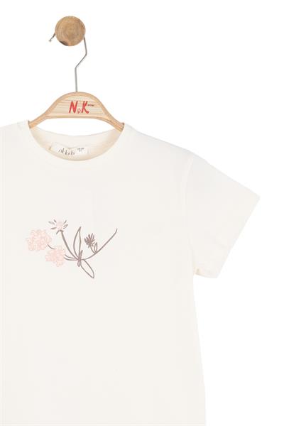 Nk Kız Çocuk Noibe Tshirt 4-8 Yaş Krem