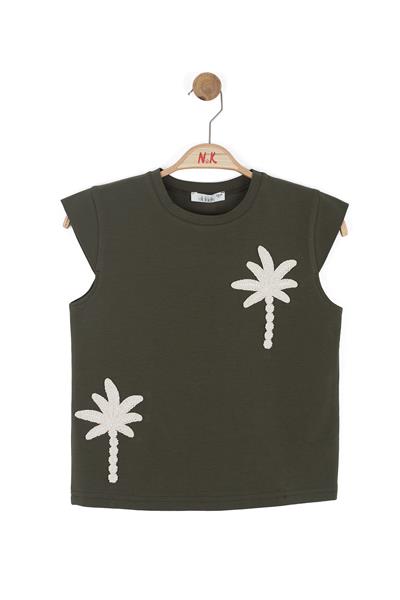 Nk Kız Çocuk Palmiye Tshirt 8-14 Yaş Haki