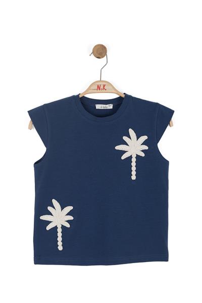 Nk Kız Çocuk Palmiye Tshirt 8-14 Yaş Lacivert