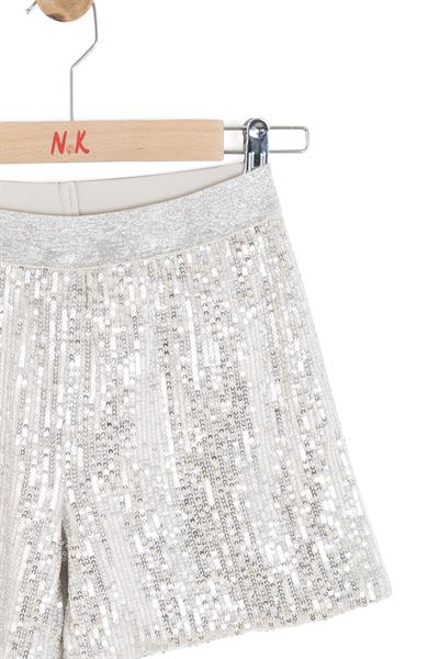 Nk Kız Çocuk Pullu Şort 8-14 Yaş Krem