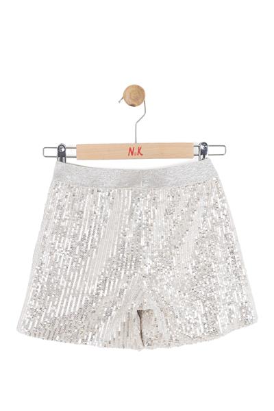 Nk Kız Çocuk Pullu Şort 8-14 Yaş Krem