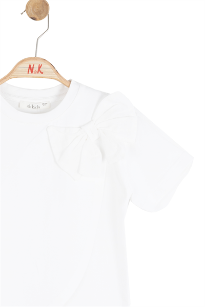 Nk Kız Çocuk Pure Tshirt 4-8 Yaş Ekru