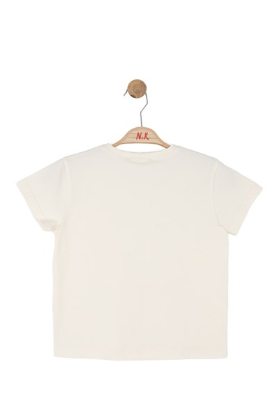 Nk Kız Çocuk Raya Tshirt 4-8 Yaş Krem