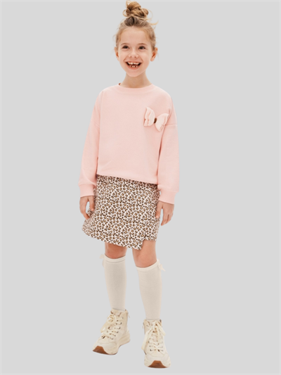 Nk Kız Çocuk Romantic Şort 4-8 Yaş Pudra