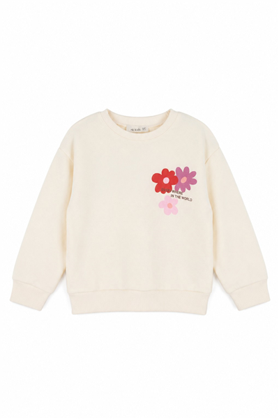 Nk Kız Çocuk Selin Sweat 4-8 Yaş Krem-Pembe