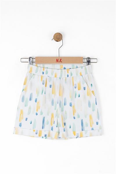 Nk Kız Çocuk Sharp Şort 4-8 Yaş Ekru