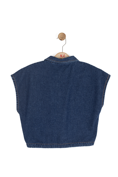Nk Kız Çocuk Spain Denim Yelek 8-14 Yaş Mavi