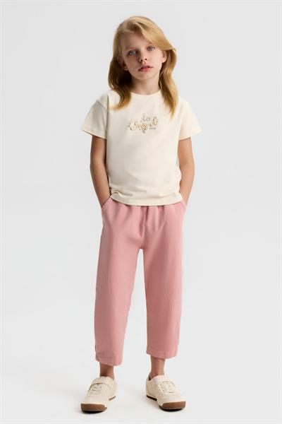 Nk Kız Çocuk Spring Tshirt 4-8 Yaş Krem