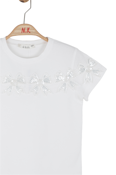 Nk Kız Çocuk Sven Tshirt 4-8 Yaş Beyaz