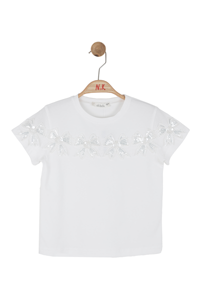 Nk Kız Çocuk Sven Tshirt 4-8 Yaş Beyaz
