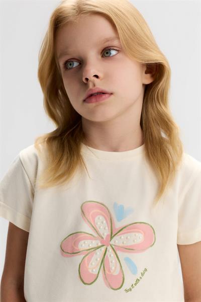 Nk Kız Çocuk Tecna Tshirt 4-8 Yaş Krem