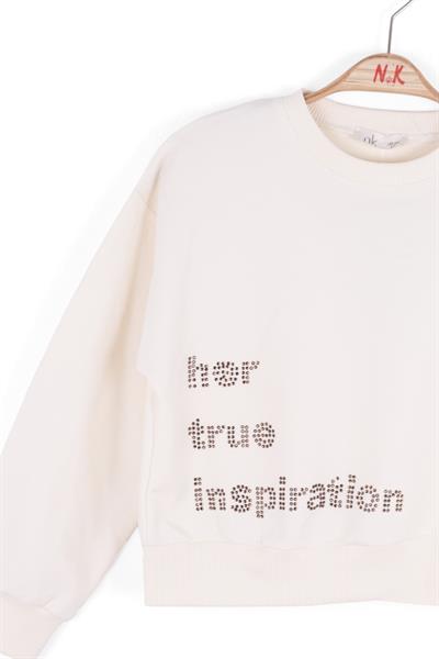 Nk Kız Çocuk True Sweatshirt 8-14 Yaş Krem